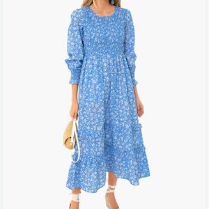 Pink City Prints cornflower Isabel dress